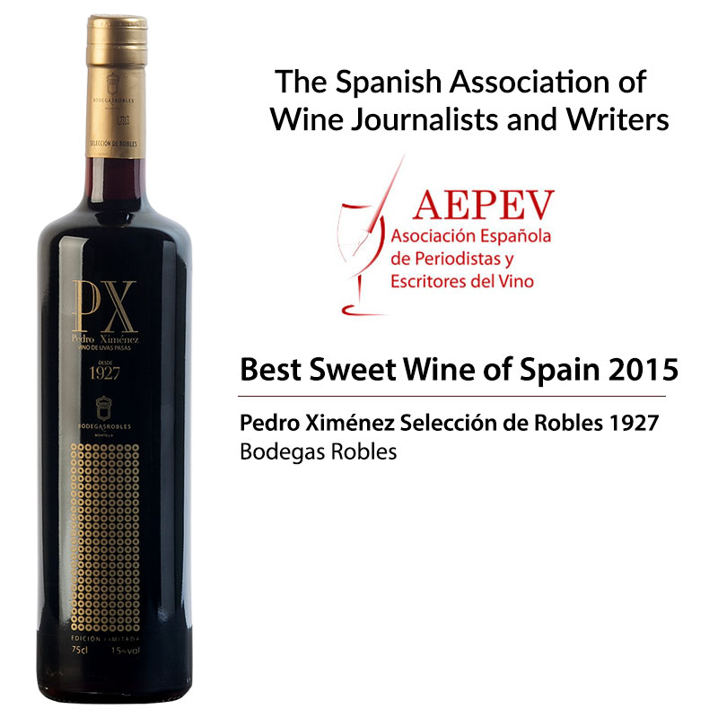 Pedro Ximénez Selección de Robles 1927, mejor vino dulce de España 2015.