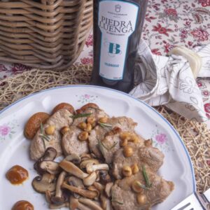 Solomillo de cerdo de capa blanca en salsa de Oloroso