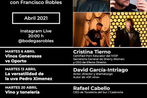 Programa de abril: Catas Instagram Live #Roblesendirecto